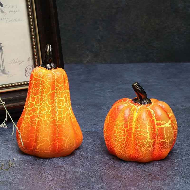 Halloween Pumpkin Lantern - LED Candle Lamp Resin Luminous - Vezir