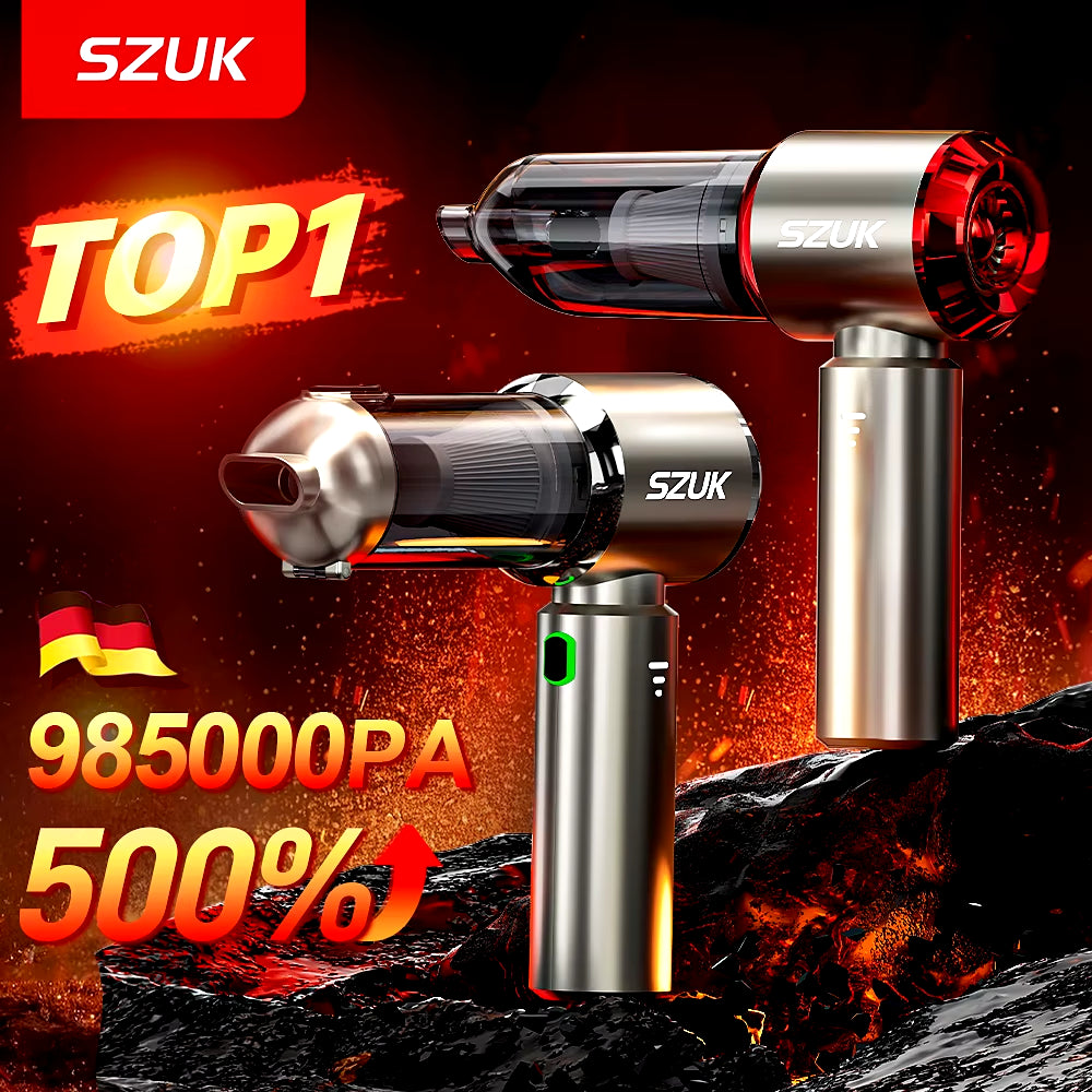 C012MAX Car Vacuum Cleaner Strong Suction Cleaning Mini Machine Wireless Portable Handhled Blower Machine Home Appliances Max Silver