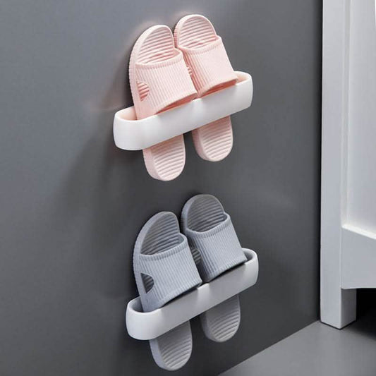 Bathroom Slippers - Non-Slip Wall Suction Storage Set - Vezir