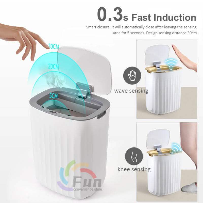 Smart Automatic Trash Can - Induction Lid Storage Box - Vezir