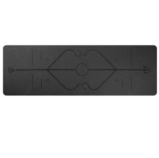 Non-Slip TPE Yoga Mat - Position Line Beginner Guide - Vezir