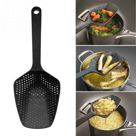 Elite Nylon Strainer Scoop - Large Kitchen Colander Tool - Vezir