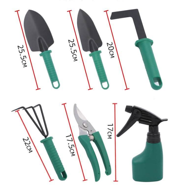 10-Piece Gardening Tool Set - Iron Head Plastic Handle Kit - Vezir