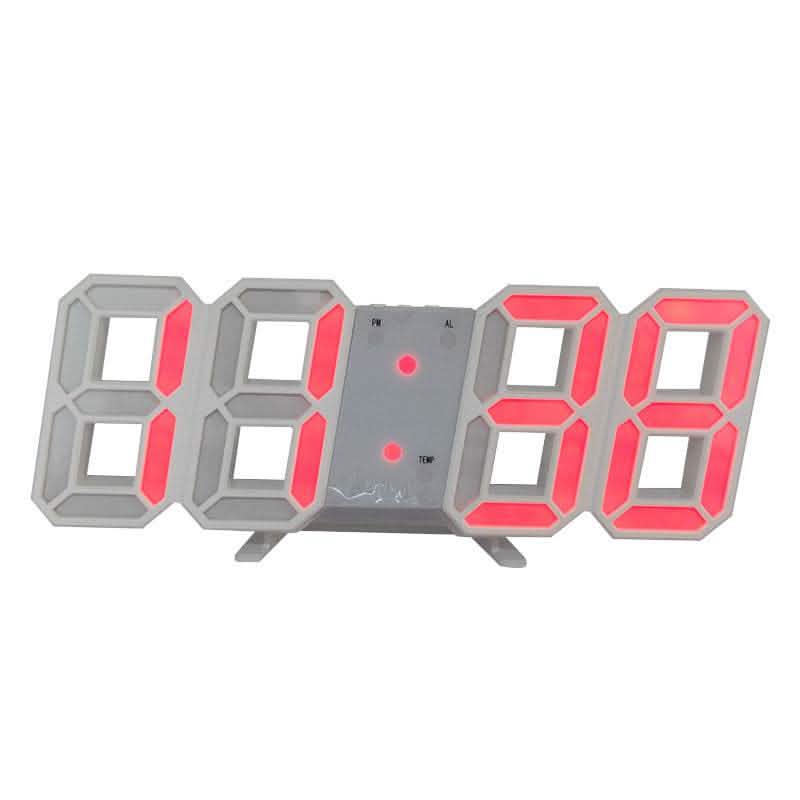3D LED Wall Clock - Digital Sound Control Alarm Temperature - Vezir
