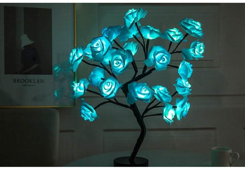 Rose Flower LED Lamp - USB Battery Bonsai Tree Night Light - Vezir