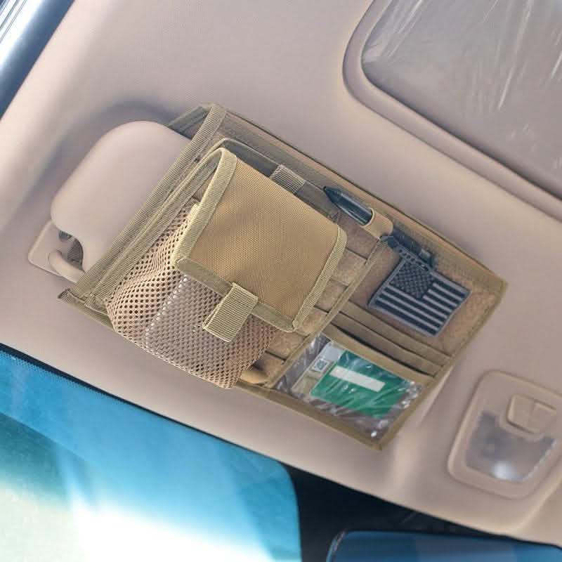 Car Sun Visor Organizer - 1000D Nylon Storage Panel - Vezir