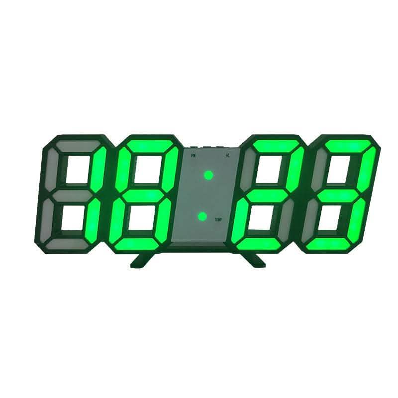 3D LED Wall Clock - Digital Sound Control Alarm Temperature - Vezir