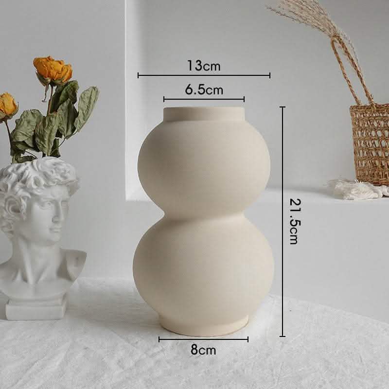 Simplicity Ceramic Vase - Dry Flower Arrangement Home Decor - Vezir