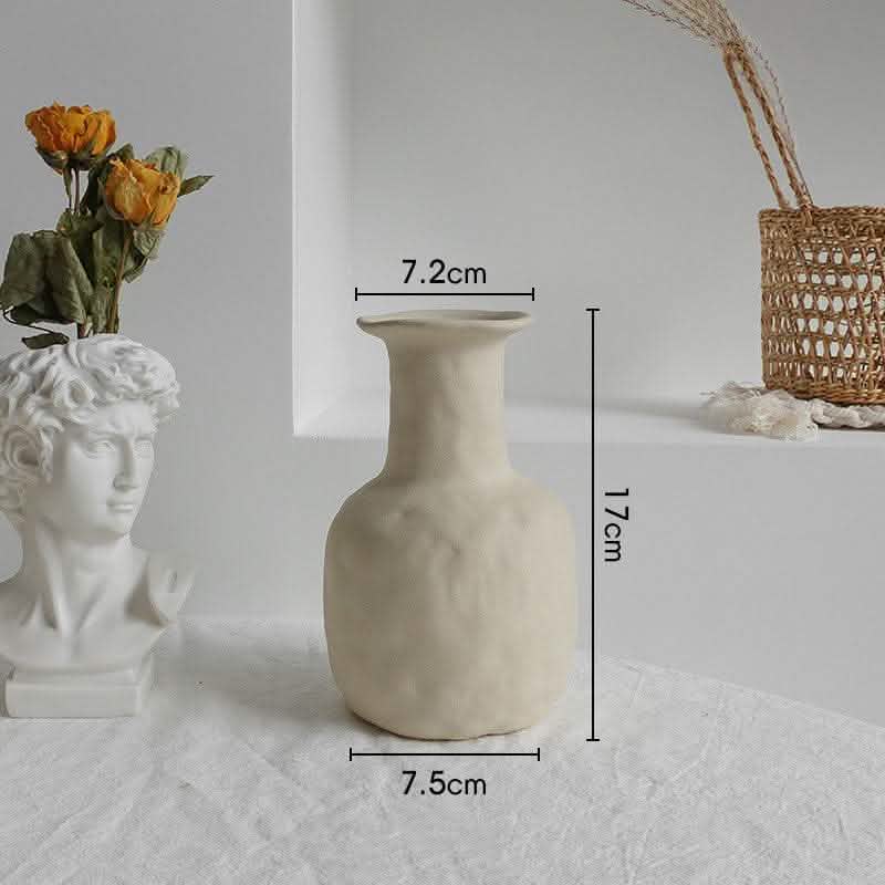 Simplicity Ceramic Vase - Dry Flower Arrangement Home Decor - Vezir