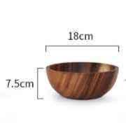 Natural Wooden Bowl - Kitchen Fruit Salad Serving Bowl - Vezir