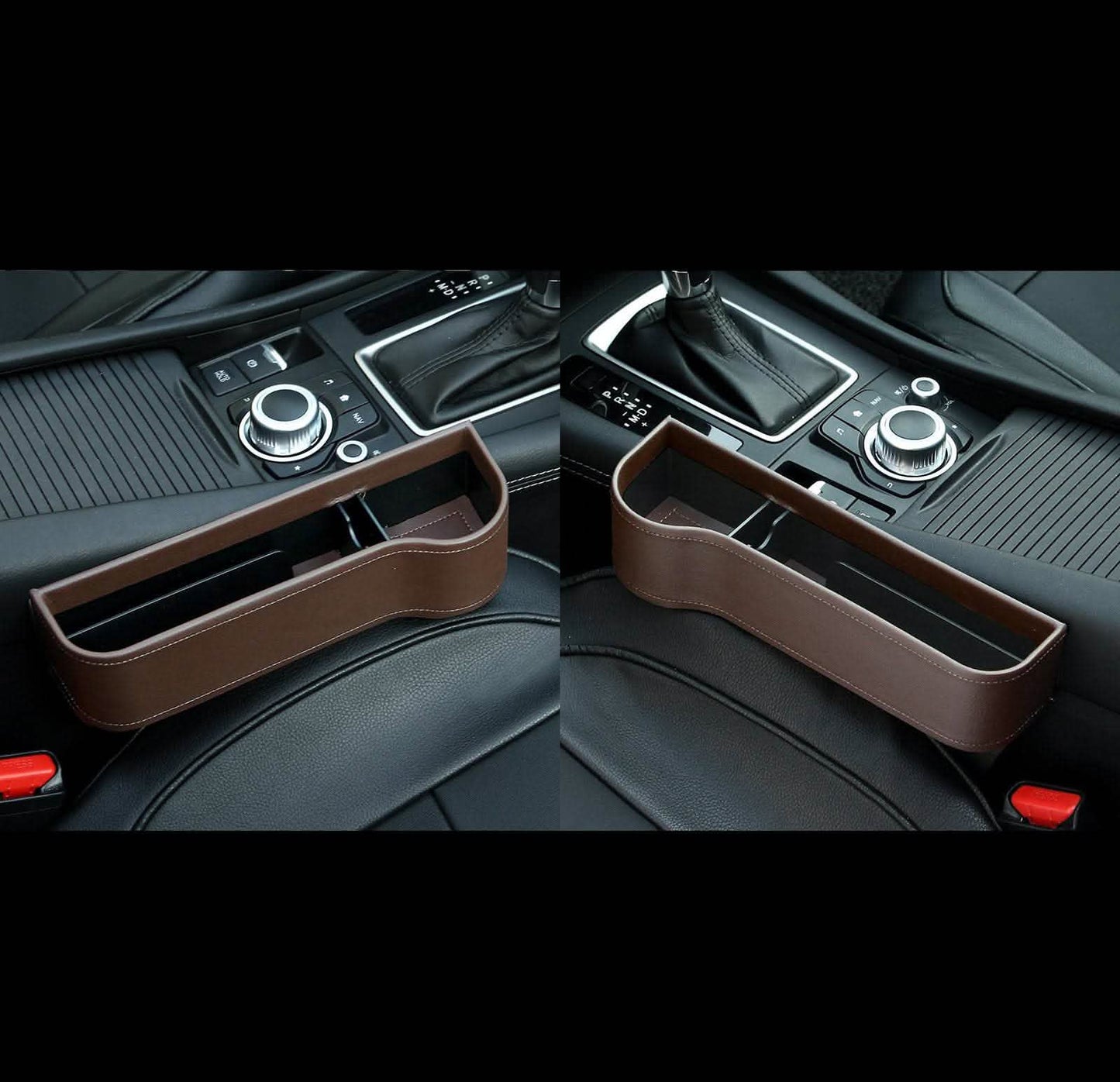 Car Storage Box - Leather Plastic Organizer Container - Vezir