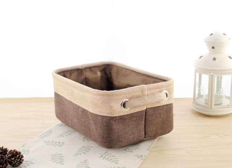 Nordic Fabric Storage Box - Cotton Linen Folding Organizer - Vezir