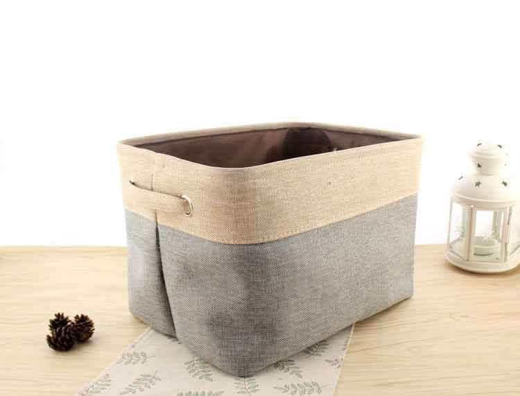 Nordic Fabric Storage Box - Cotton Linen Folding Organizer - Vezir
