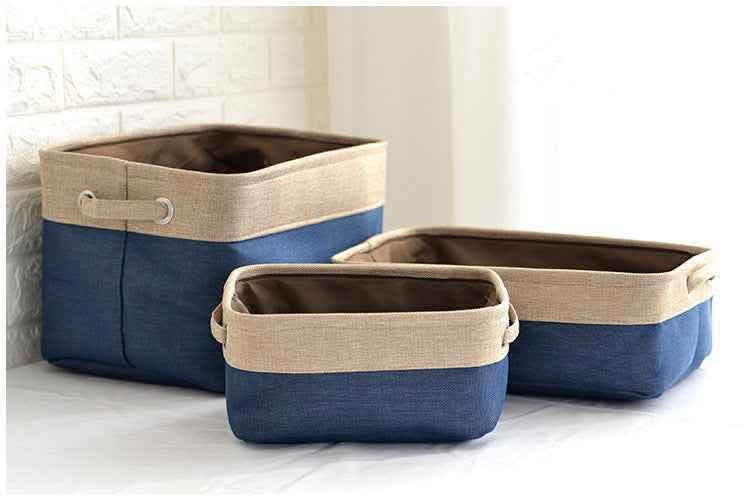 Nordic Fabric Storage Box - Cotton Linen Folding Organizer - Vezir