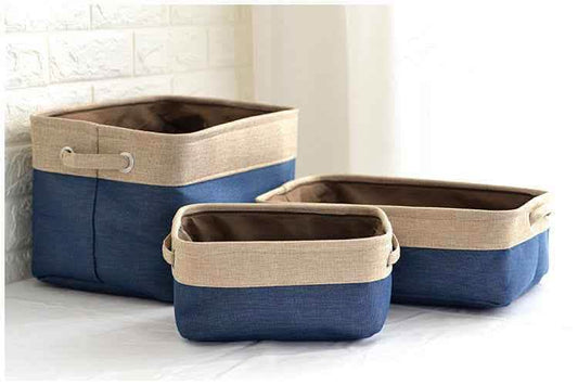 Nordic Fabric Storage Box - Cotton Linen Folding Organizer - Vezir