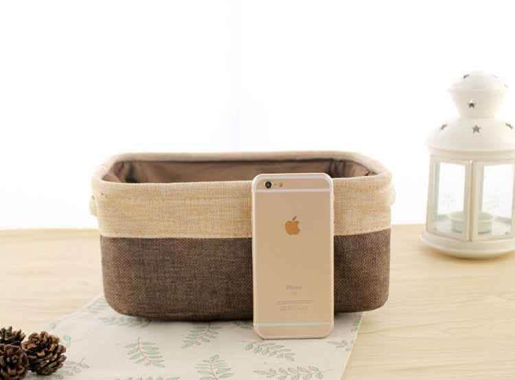 Nordic Fabric Storage Box - Cotton Linen Folding Organizer - Vezir