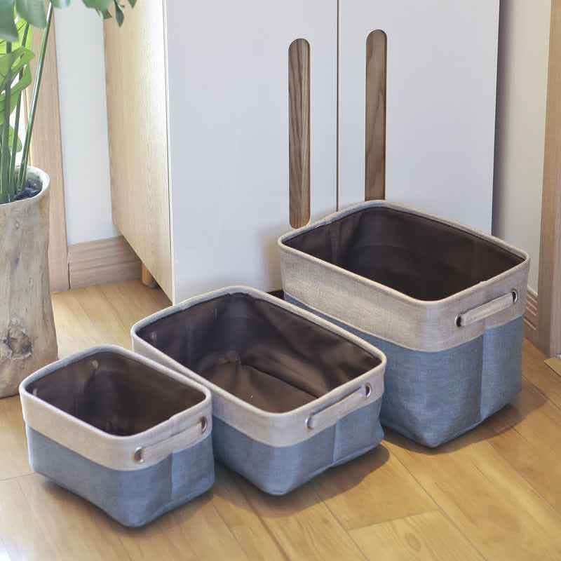 Nordic Fabric Storage Box - Cotton Linen Folding Organizer - Vezir