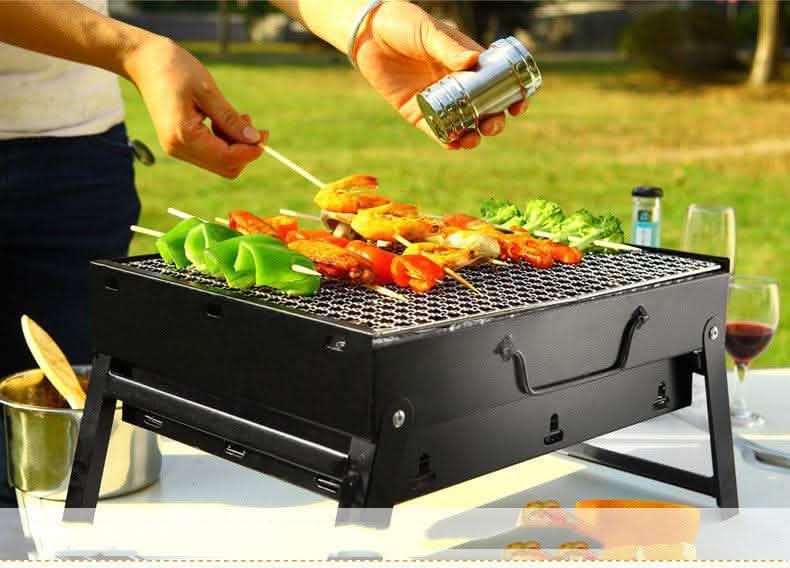 Portable BBQ Grill - Large Outdoor Charcoal Barbecue Set - Vezir