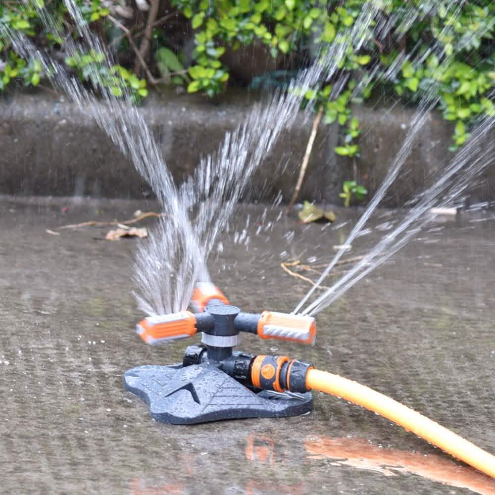 360° Rotating Sprinkler - 3-Arm Adjustable Lawn Irrigation - Vezir