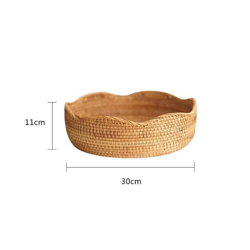 Hand-Woven Bamboo Storage Basket - Natural Fruit Organizer - Vezir