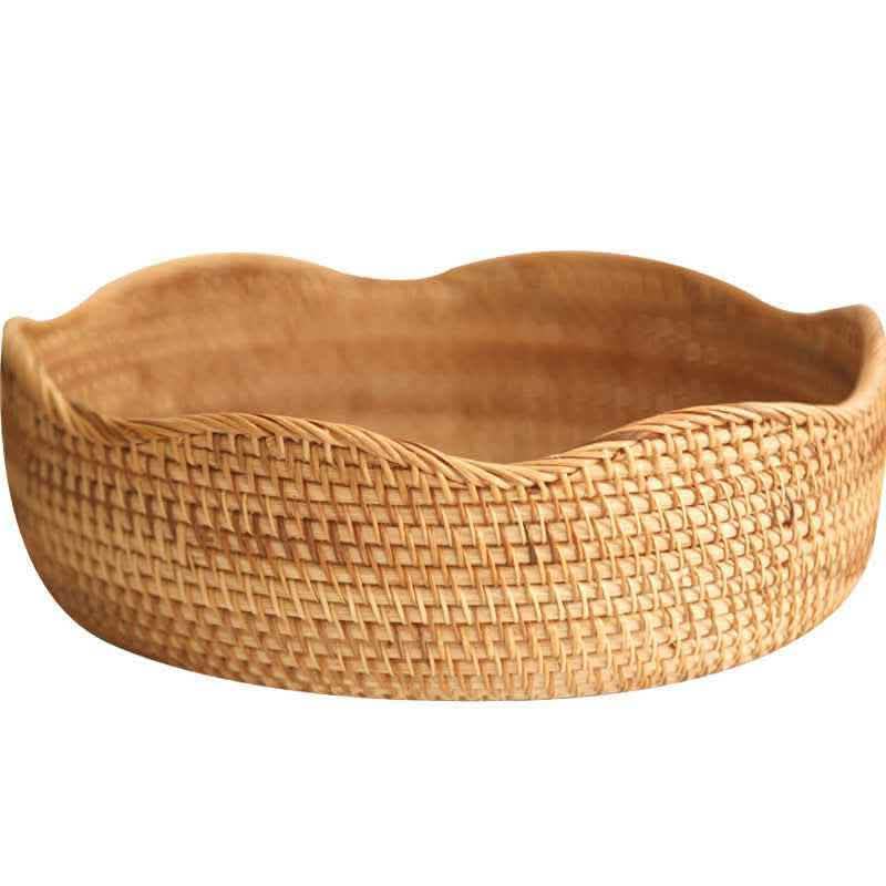 Hand-Woven Bamboo Storage Basket - Natural Fruit Organizer - Vezir