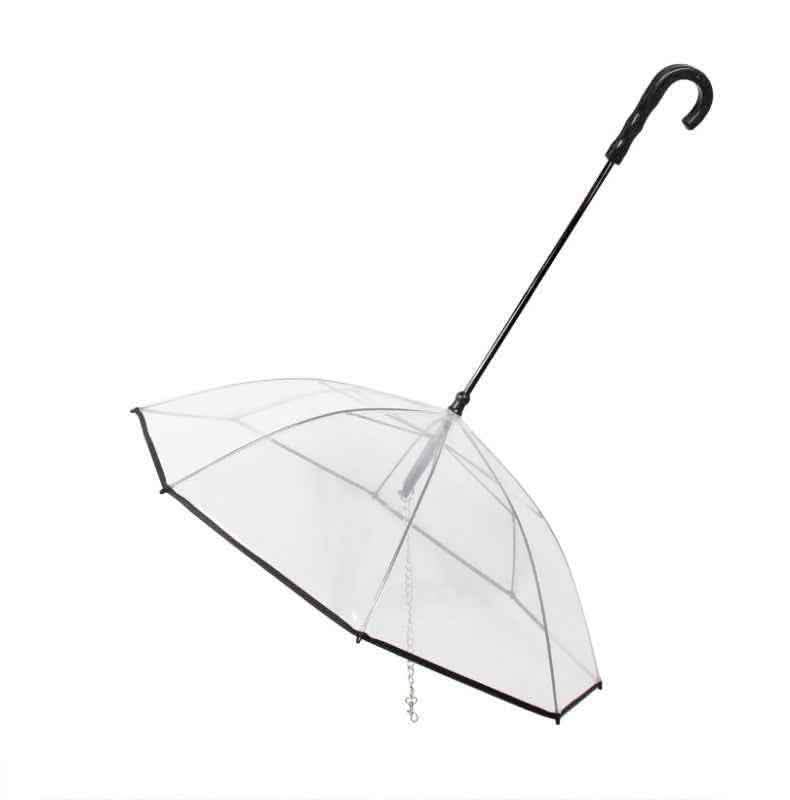 Elite Transparent Pet Umbrella - Integrated Leash System - Vezir