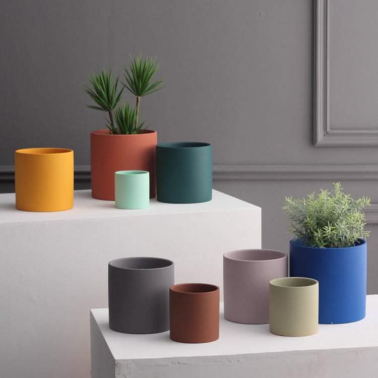 Nordic Ceramic Flowerpot - Industrial Style Succulent Planter - Vezir