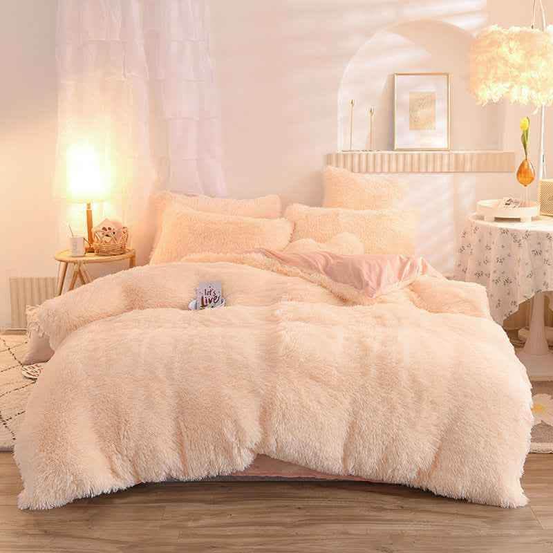 Luxury Fleece Duvet Cover Set - Winter Warm Bedding Queen King - Vezir