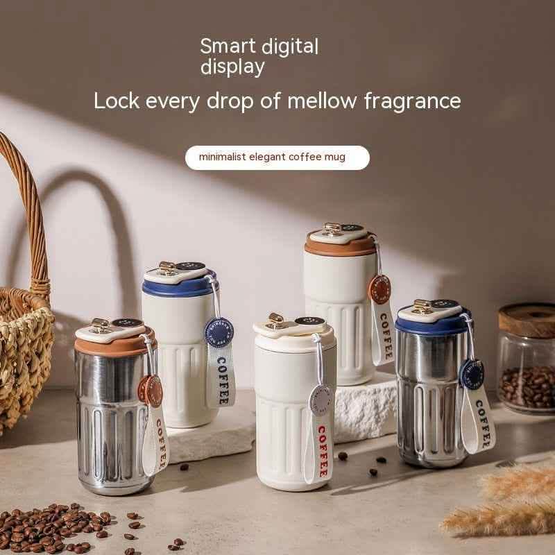 Smart Digital Thermal Bottle - 450ml Insulated Coffee Mug - Vezir