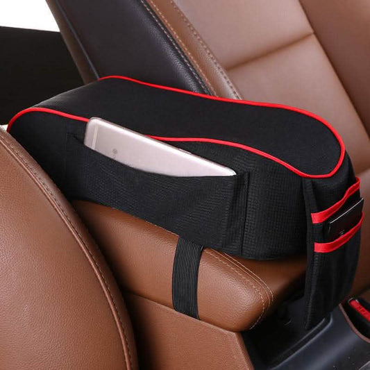 Car Armrest Box Pad - Sports Knitted Fabric Cushion - Vezir