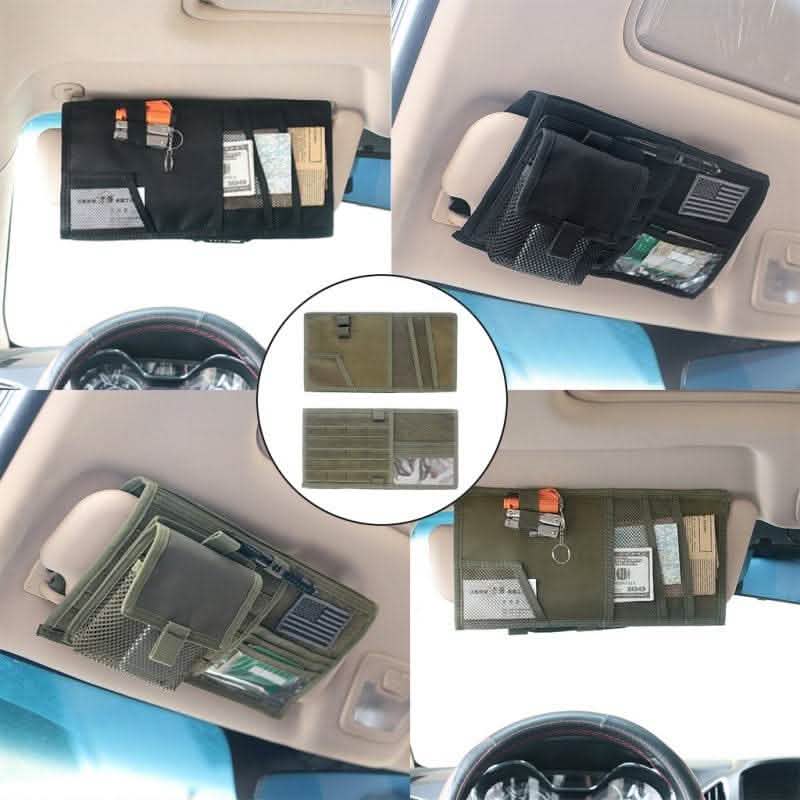 Car Sun Visor Organizer - 1000D Nylon Storage Panel - Vezir