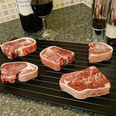 Fast Defrosting Tray - Aluminum Quick Thaw Kitchen Plate - Vezir