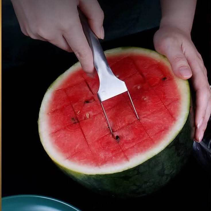 2-in-1 Watermelon Slicer - Stainless Steel Fork Cutter Tool - Vezir