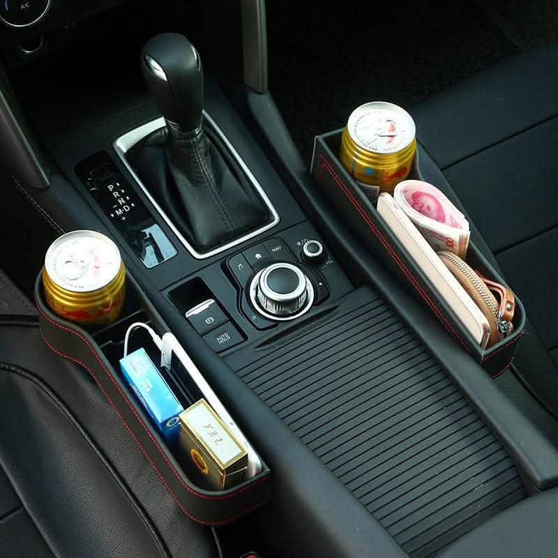 Car Storage Box - Leather Plastic Organizer Container - Vezir