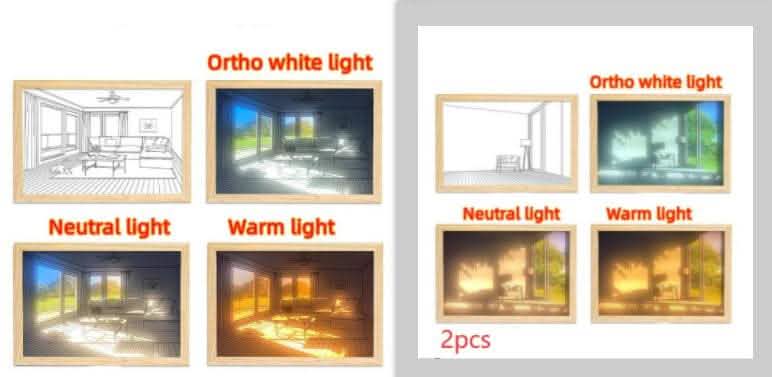 Illuminated LED Picture Light - Sunshine Simulation Night Lamp - Vezir