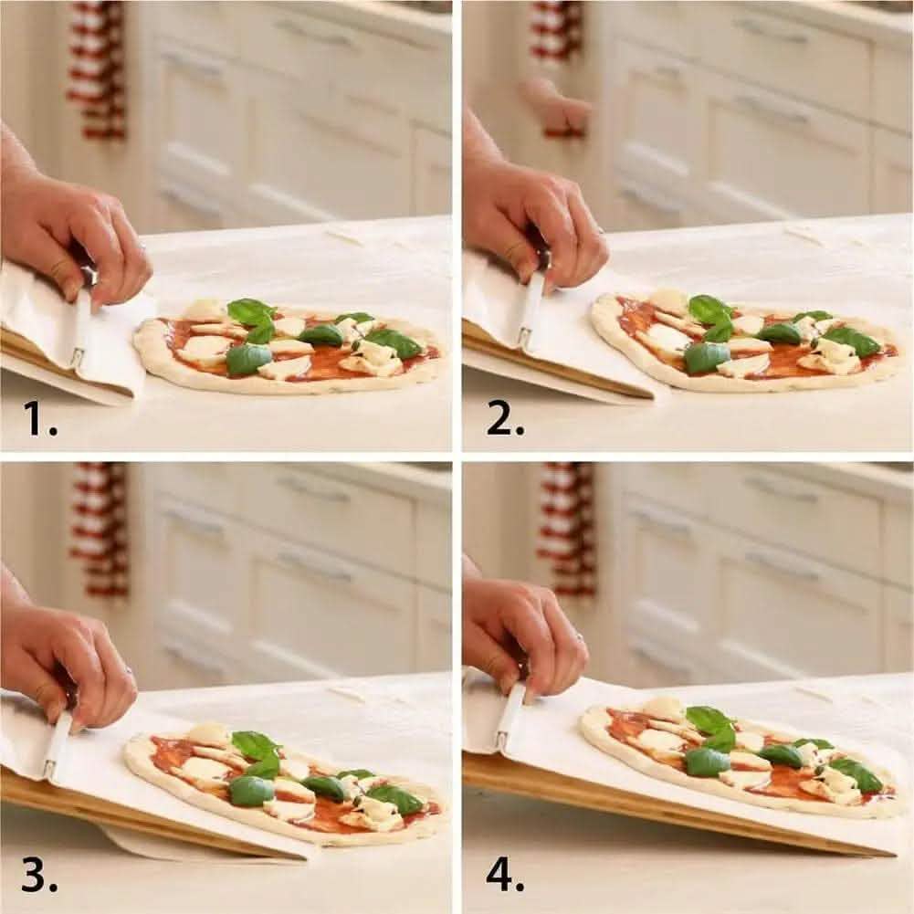 Sliding Pizza Shovel - Non-Stick Cutting Board Transfer Tool - Vezir