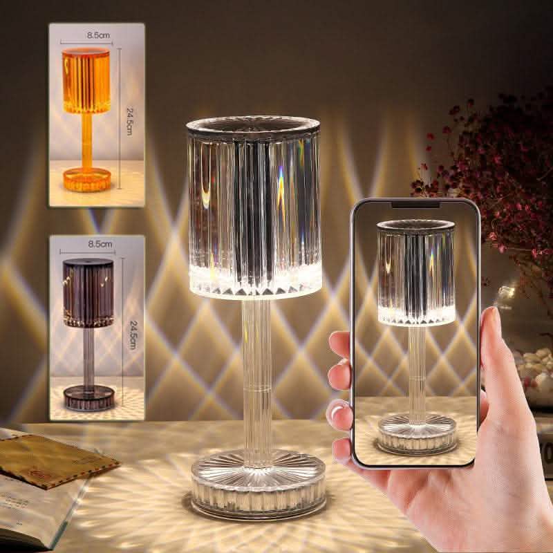 Elite Crystal Diamond Table Lamp - Romantic LED Night Light - Vezir