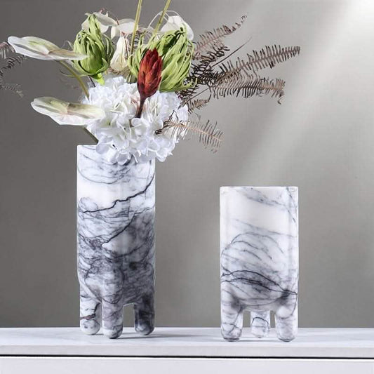 Marble Hydroponic Plant Vase - Luxury Home Decoration - Vezir