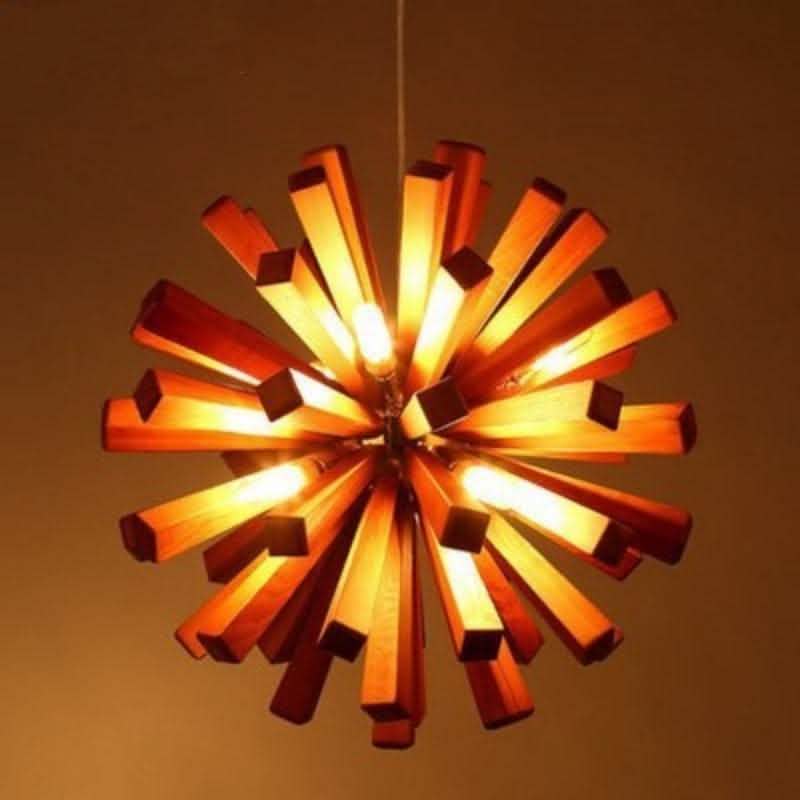Nordic Wood Art Chandelier - Creative Personality Lighting - Vezir