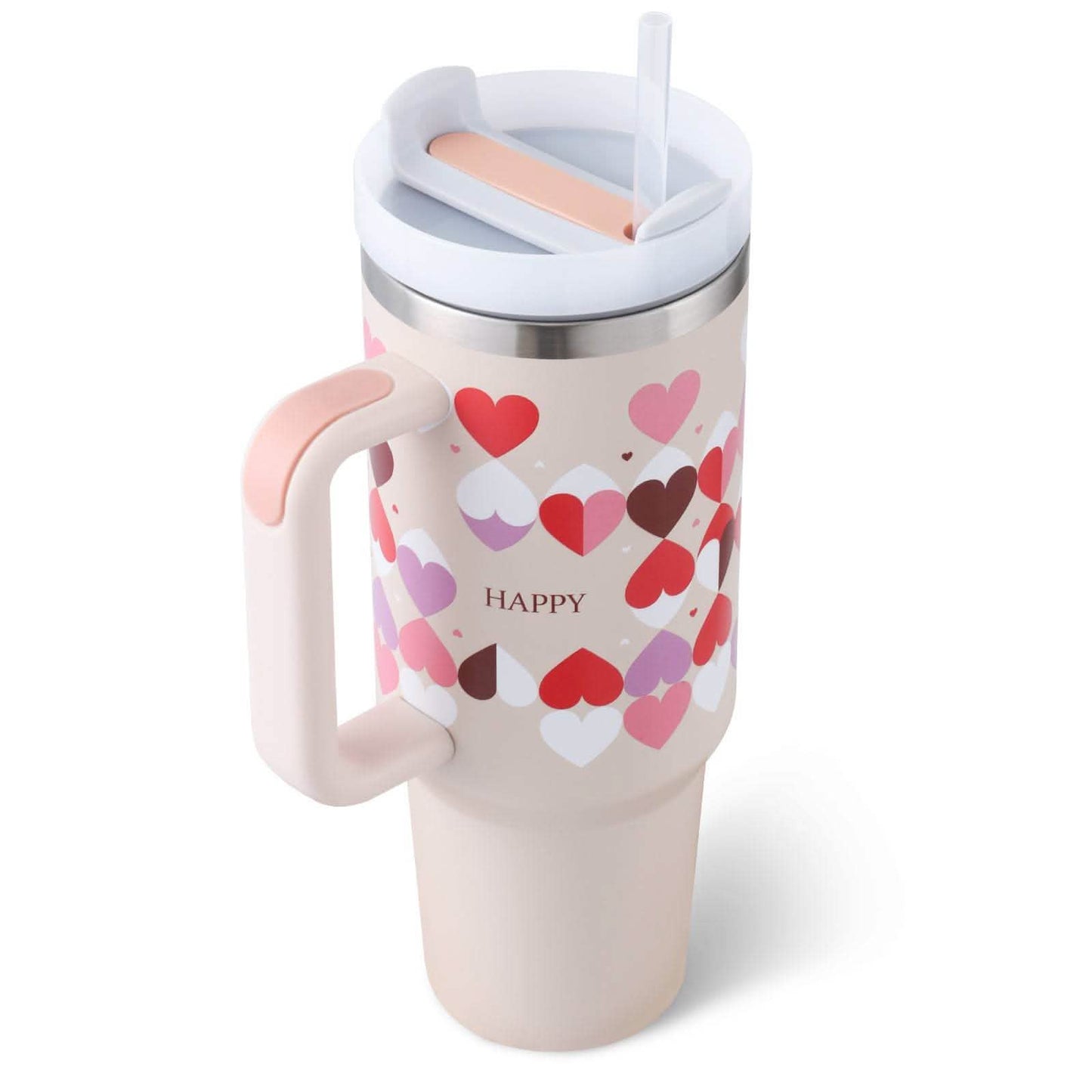 40oz Insulated Tumbler - Stainless Steel Travel Mug with Handle - Vezir