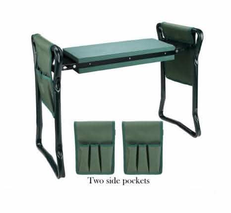 Foldable Garden Bench Chair - Outdoor Tool Pouch Kneeler - Vezir