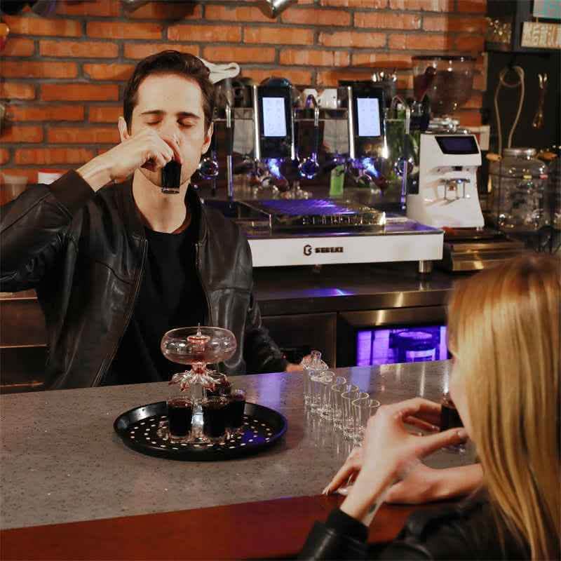 Elite 6-Shot Glass Dispenser - Professional Bar Party System - Vezir