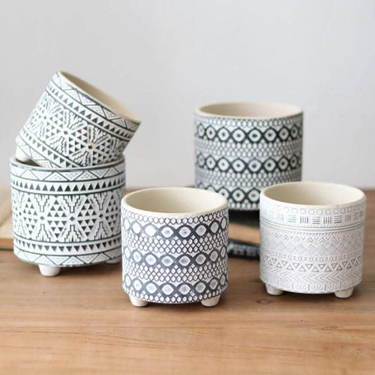 Nordic Ceramic Flower Pot - Garden Balcony Plant Container - Vezir