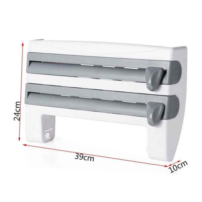 4-in-1 Kitchen Roll Dispenser - Multi-Function Paper Holder - Vezir