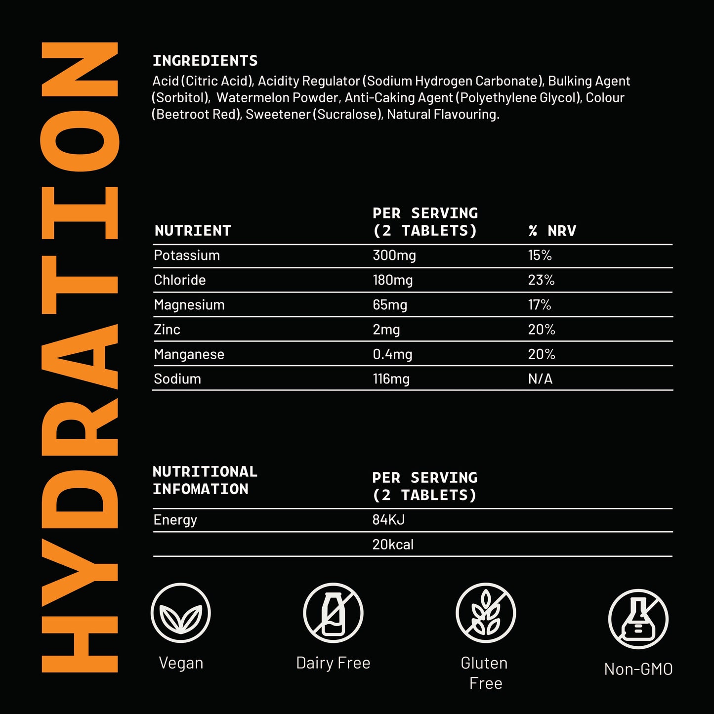 Hydration Watermelon Pack of Electrolyte Tablets