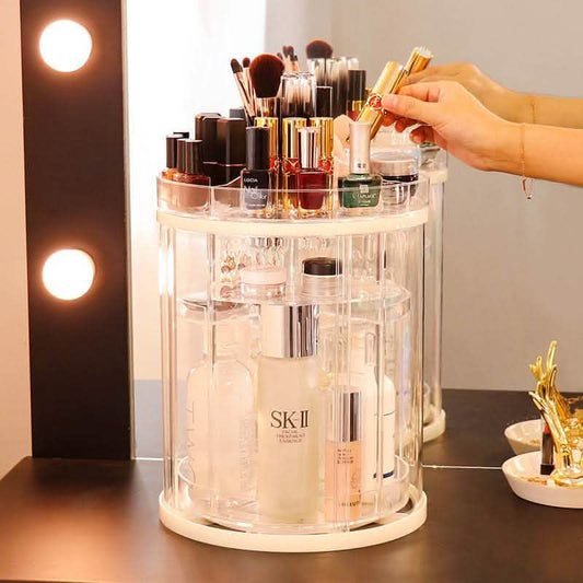 Rotating Cosmetics Storage Rack - Large Capacity Organizer - Vezir