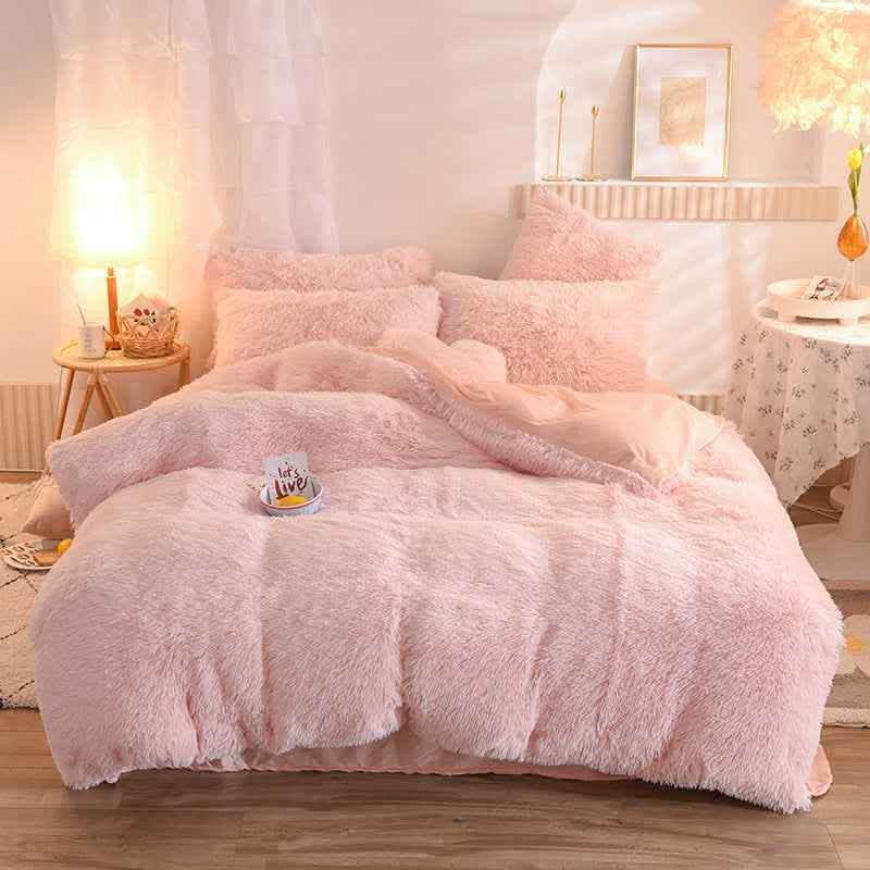 Luxury Fleece Duvet Cover Set - Winter Warm Bedding Queen King - Vezir