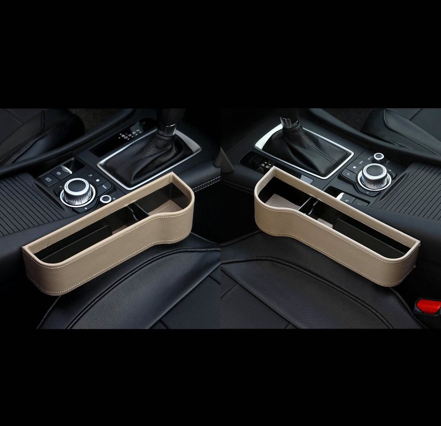 Car Storage Box - Leather Plastic Organizer Container - Vezir