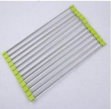 Folding Kitchen Drain Rack - Stainless Steel Sink Organizer - Vezir