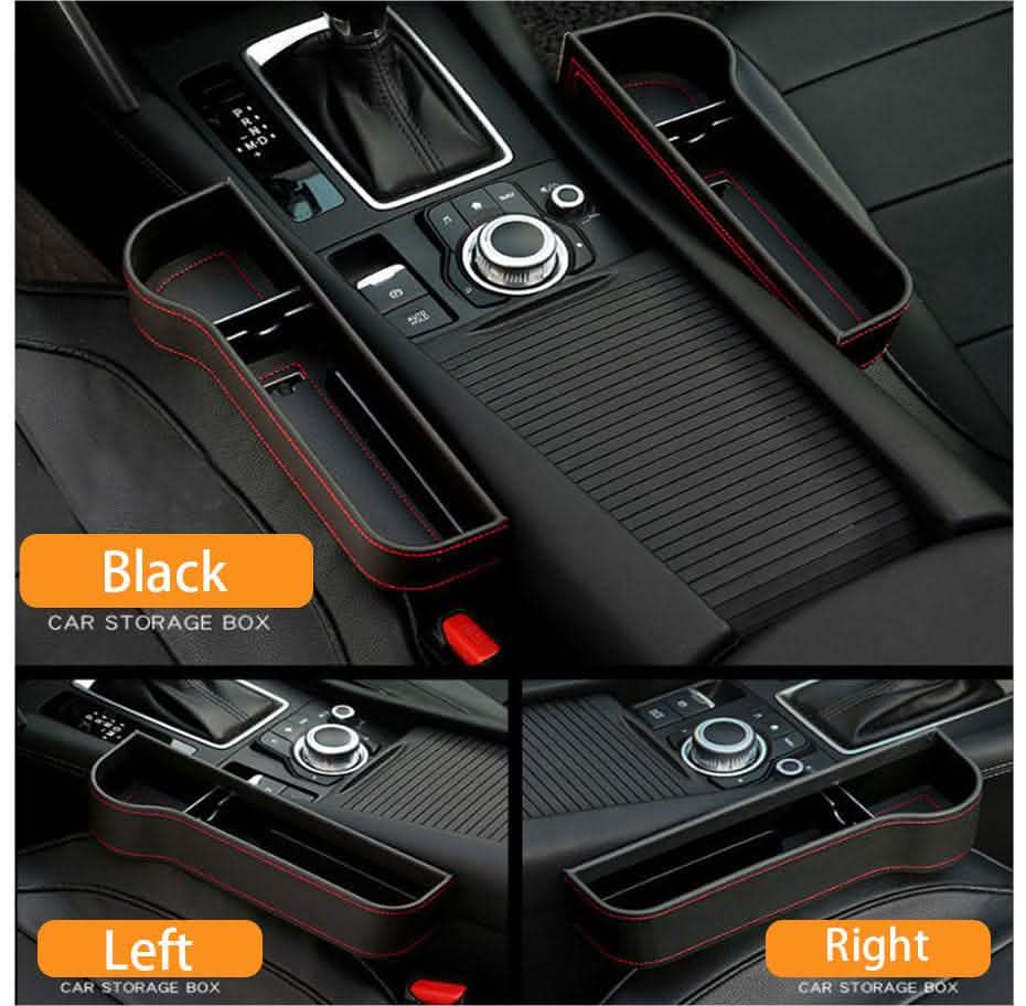 Car Storage Box - Leather Plastic Organizer Container - Vezir